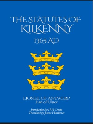 cover image of The Statutes of Kilkenny